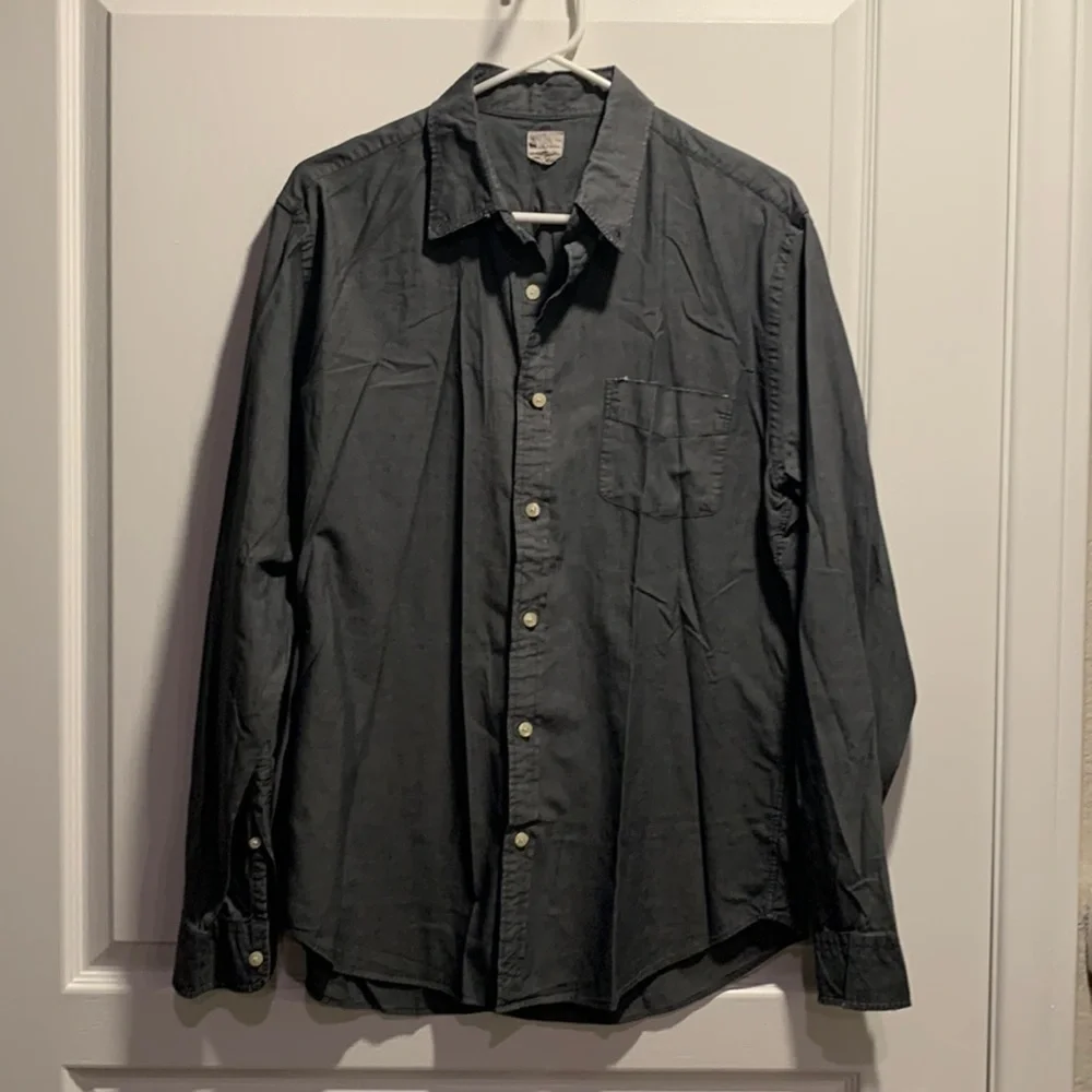 J. Crew Men’s Surwashed Oxford Casual Button Down Shirt Size Large GUC #7903
